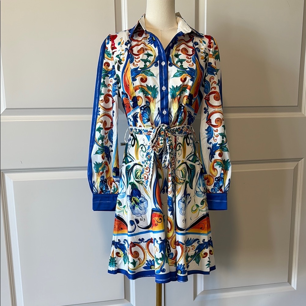Dalia MacPhee Multicolor Patterned Dress